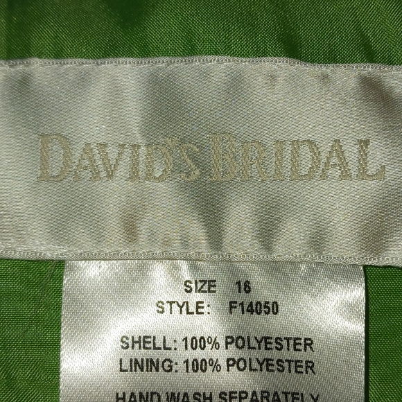 💰David's Bridal Formal Gown Green Size 16 - Picture 7 of 8